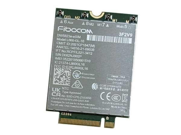 Dell Wireless 5823e - Trådløs mobilmodem - 4G LTE - PCIe 2.0