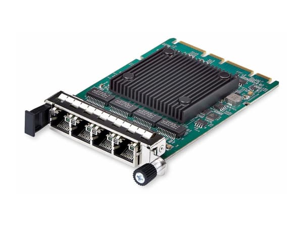 StarTech.com 4-Port RJ45 Gigabit OCP 3.0 Server Network Card, Intel I350 - Nätverksadapter - OCP 3.0 - Gigabit Ethernet x 4 - silver, grön - för P/N: