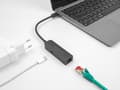Pikkukuva 2 / 4: DeLOCK USB Type-C Adapter to 2.5 Gigabit LAN with Power Delivery 100 watt, Wired, USB Type-C, Ethernet, 5000 Mbit/s, Black