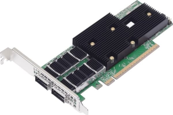 Broadcom P2200G - Nätverksadapter - PCIe 5.0 x16 låg profil - 400 Gigabit QSFP112 x 2