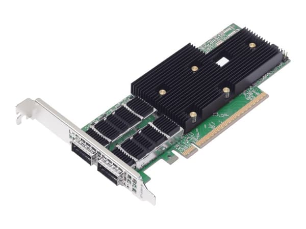 Broadcom P2200G - Nettverksadapter - PCIe 5.0 x16 lav profil - 400 Gigabit QSFP112 x 2