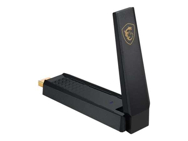 MSI AX E5400 - Nettverksadapter - USB 3.2 Gen 1 - Wi-Fi 6E Sort