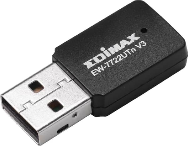 Edimax N300, Koblet med ledninger (ikke trådløs), USB, WLAN, Wi-Fi 4 (802.11n), 300 Mbit/s, Sort