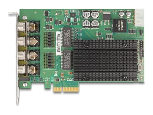 Delock - Nätverksadapter - PCIe x4 - Gigabit Ethernet (PoE+) Grön