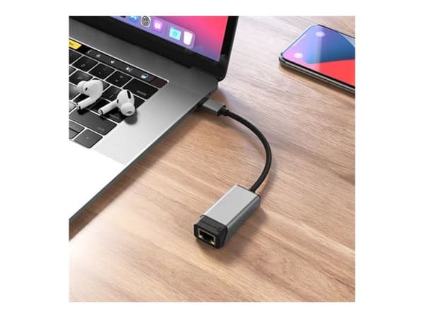 ALOGIC Ultra - Verkkosovitin - USB-C 3.2 Gen 1 - Gigabit Ethernet x 1 - avaruudenharmaa