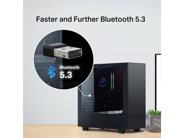Mercusys MA530, USB Type-A, Bluetooth, Hankoppling, Svart, Metallisk, PC / Notebook / Tablet, 0 - 40 ° C