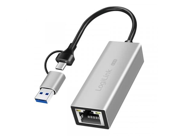 LogiLink USB Adapter, USB 3.1, USB-C to 2.5G Gigabit Ethernet