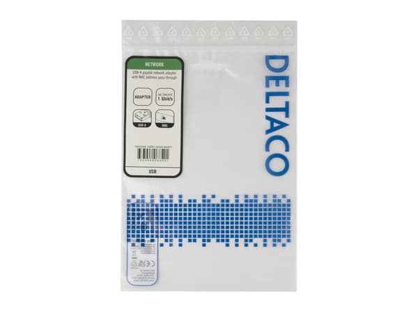 DELTACO - Nettverksadapter - USB 3.0 - 1000Base-T x 1 - svart