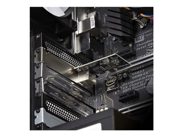 StarTech.com 1-Port Gigabit PCIe Network Adapter Card, TAA Compliant - Nettverksadapter - PCIe lav profil - Gigabit Ethernet x 1 - svart - TAA-samsva Sort