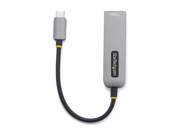 StarTech.com USB-C to Ethernet Adapter, NIC, 1Gbps - Nätverksadapter - USB-C 3.2 Gen 1 - Gigabit Ethernet + USB-C 3.2 Gen 1 - rymdgrå