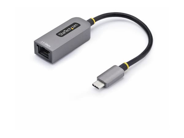 StarTech.com 2.5GbE USB-C to Ethernet Adapter - Nettverksadapter - USB-C 3.2 Gen 1 / Thunderbolt 3 - 10M/100M/1G/2,5 Gigabit Ethernet - romgrå Grå