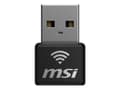 Miniatyrbild 1 av 5: MSI AX1800 Nano - Nätverksadapter - USB 2.0 - Wi-Fi 5, Wi-Fi 6