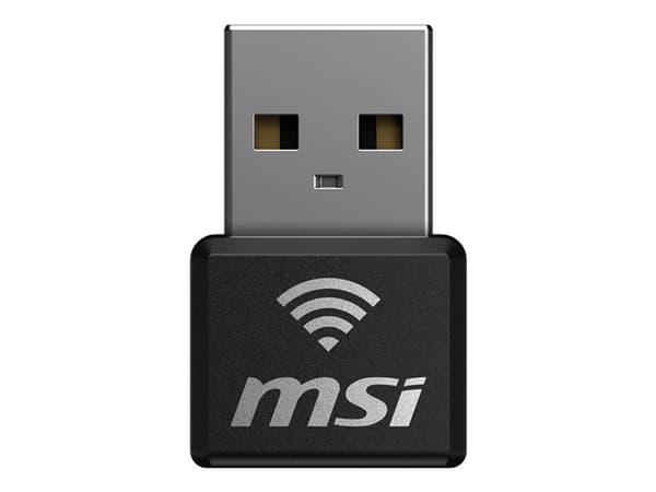 MSI AX1800 Nano - Nätverksadapter - USB 2.0 - Wi-Fi 5, Wi-Fi 6 Svart