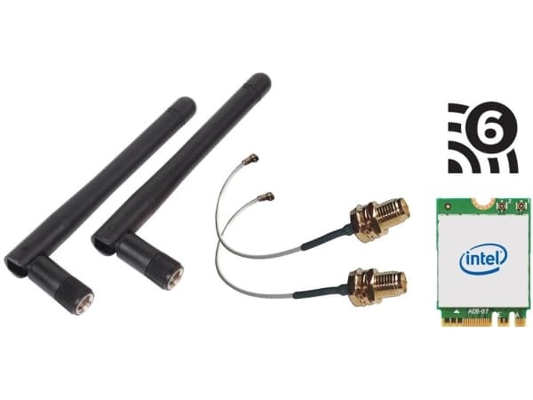 Shuttle WLAN Kit WLN-M3, Intern, Trådlös, PCI Express, WLAN / Bluetooth, Wi-Fi 6 (802.11ax), 2400 Mbit/s