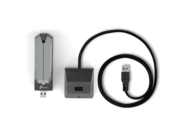 TP-Link Archer TBE400UH, Kabel & trådløs, USB, WLAN, Wi-Fi 7 (802.11be), 2882 Mbit/s, Grå