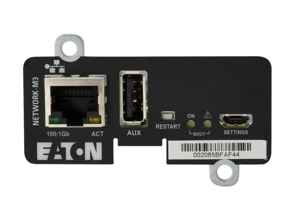 Eaton Cybersecure Gigabit NETWORK-M3 Card for UPS and PDU - Adapter for fjernstyrt administrasjon - Gigabit Ethernet x 1 - for P/N: 9PX1500GRT-L, 9PX