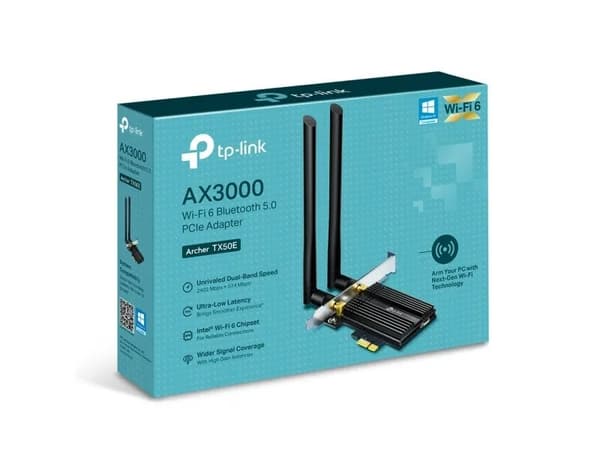 TP-Link Archer TX50E - Nätverksadapter - PCIe - Bluetooth 5.0, 802.11ax