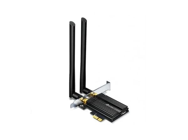TP-Link Archer TX50E - Nätverksadapter - PCIe - Bluetooth 5.0, 802.11ax Svart, Metallisk