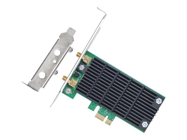 TP-Link Archer T4E - Nettverksadapter - PCIe lav profil - Wi-Fi 5 Sort, Grønn