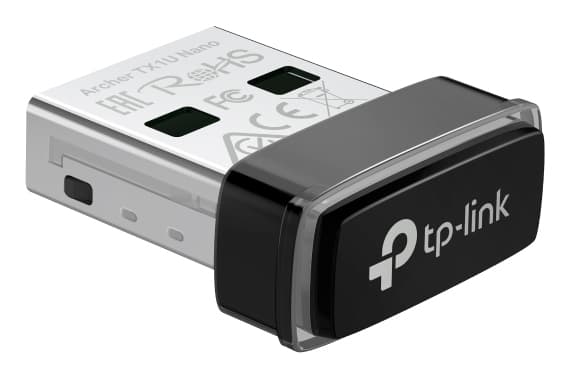 TP-Link AX300, Trådlös, USB, WLAN, Wi-Fi 6 (802.11ax), 287 Mbit/s, Svart
