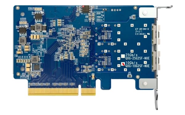 QNAP Dual-port, 10GbE SFP+ network expansion card, Internal, Wired, PCI Express, Fiber, 10 Mbit/s, Multicolour