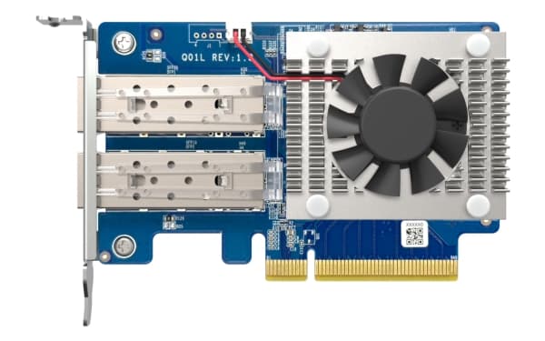 QNAP Dual-port, 10GbE SFP+ network expansion card, Internal, Wired, PCI Express, Fiber, 10 Mbit/s, Multicolour Monivärinen