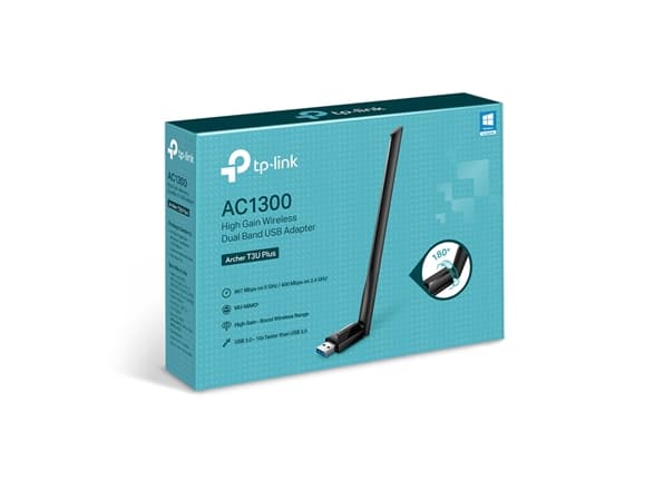 TP-Link Archer T3U Plus, Trådlös, USB, WLAN, Wi-Fi 5 (802.11ac), 867 Mbit/s, Svart