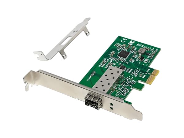 InLine Gigabit-verkkokortti 1x SFP-kuitu 1Gb/s PCIe x1 sis. LP-korttipaikan kiinnikkeen (51125N)