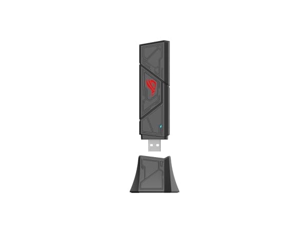 ASUS ROG USB-BE92 Wifi 7 BE6500 Tri-Band USB Adapter, Trådlös, USB, WLAN, Wi-Fi 7 (802.11be), 6500 Mbit/s, Svart