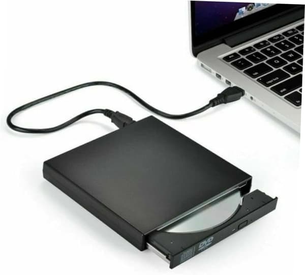 OBOSOE Extern DVD/CD-brännare 24x -  Plug and Play, Snabb och Stabil Bränning