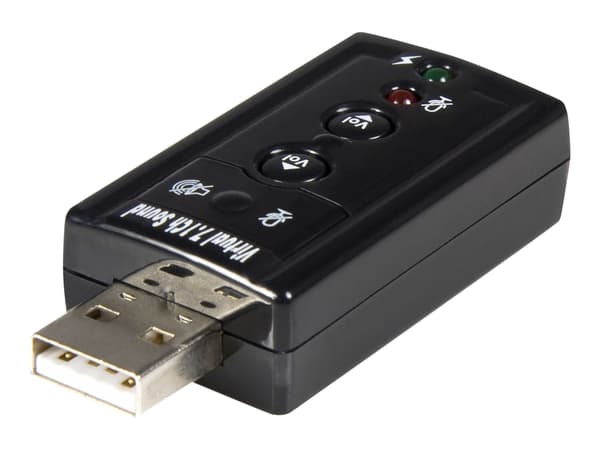 StarTech.com Virtual 7.1 USB Stereo Audio Adapter External Sound Card - Sound card - stereo - USB 2.0 - ICUSBAUDIO7 - Ljudkort - stereo - USB 2.0 - f