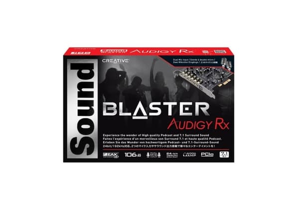 Creative Sound Blaster Audigy RX - Ljudkort - 24-bitars - 192 kHz - 106 dB SNR (förhållande signal-brus) - 7.1 - PCIe - Creative E-MU