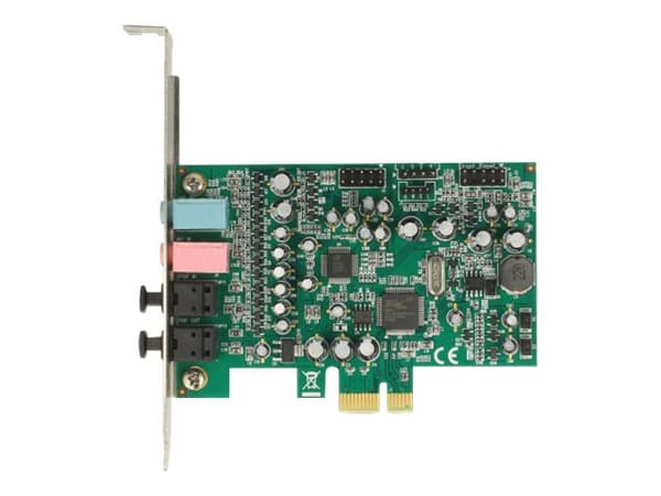Delock - Ljudkort - 24-bitars - 192 kHz - 92 dB SNR (förhållande signal-brus) - 7.1 - PCIe - CM8828+CM9882A