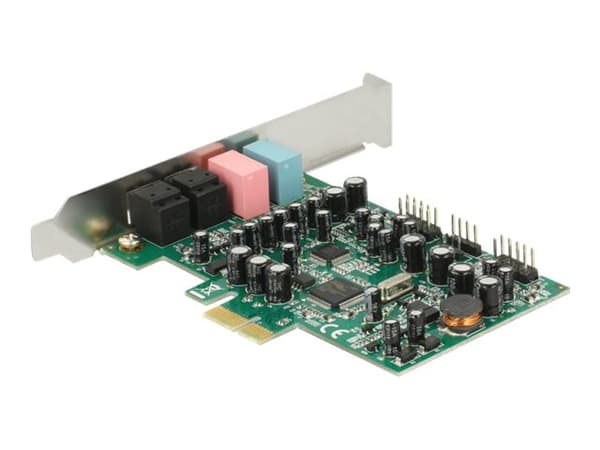 Delock - Ljudkort - 24-bitars - 192 kHz - 92 dB SNR (förhållande signal-brus) - 7.1 - PCIe - CM8828+CM9882A