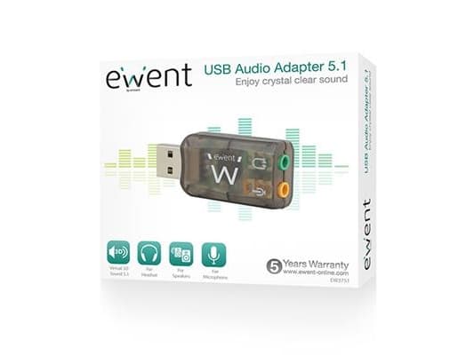 Ewent EW3751, 5.1 kanaler, USB