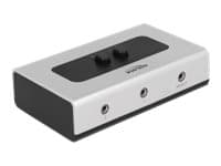 Delock Switch Stereo Jack 3.5 mm - Ljudomkopplare - 2 x ljud - skrivbordsmodell