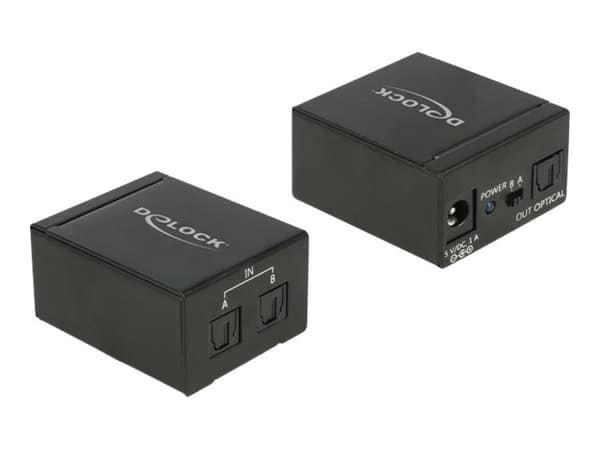 Delock TOSLINK Switch - Lydsvitsj - 2 x TOSLINK - stasjonær