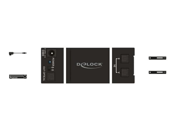 Delock TOSLINK Switch - Lydsvitsj - 2 x TOSLINK - stasjonær