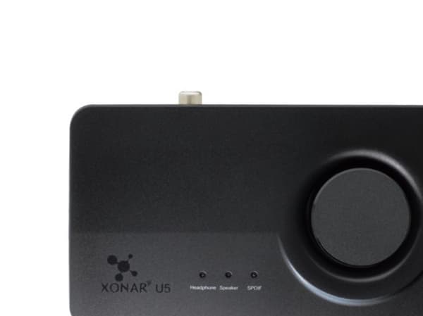 ASUS Xonar U5 - Ljudkort - 24-bitars - 192 kHz - 104 dB SNR (förhållande signal-brus) - 5.1 - USB - CM6631A