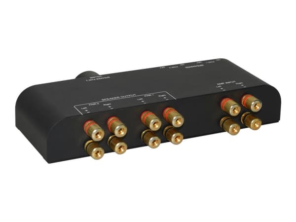 MicroConnect - Högtalareväljare/volymkontroll för högtalare - 2-vägs - svart