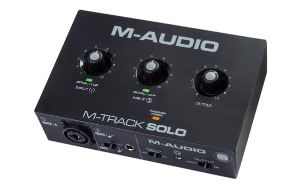 M-AUDIO M-Track Solo USB-ljudgränssnitt Crystal Förförstärkare 16 bit 48 kHz Svart