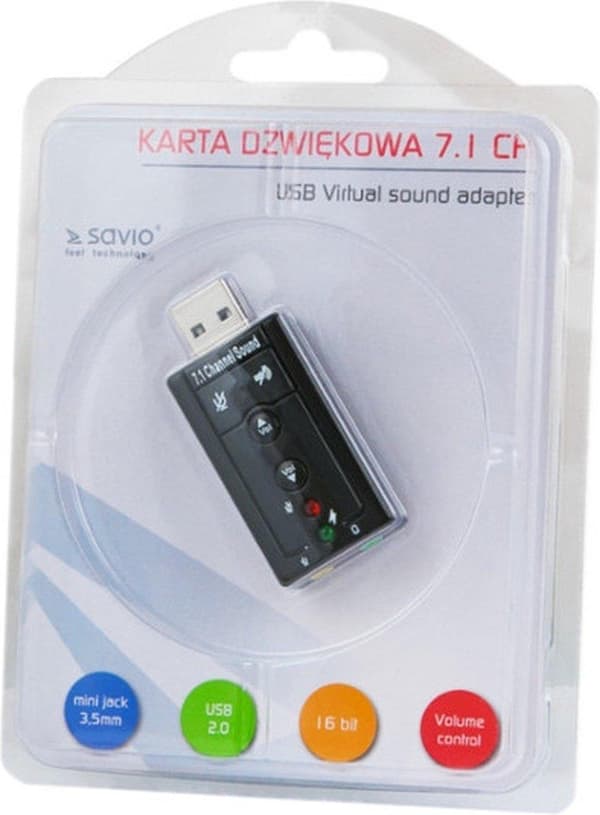 Savio AK-01 ljudkort 7.1 kanaler USB