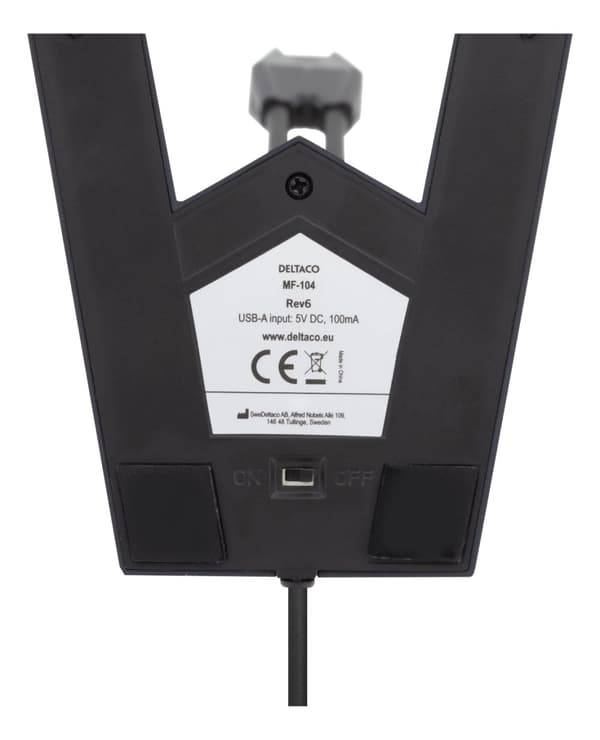 DELTACO USB Desktop Microphone, frequency range, 100Hz - 1kHz, sensiti
