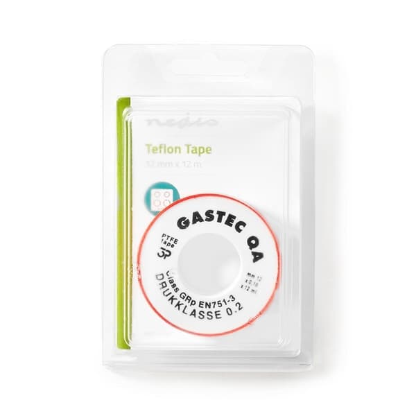 Nedis Slidbane Seal PTFE Tape | 12.00 m | Indretning: Forbindelse | Hvid / Rød