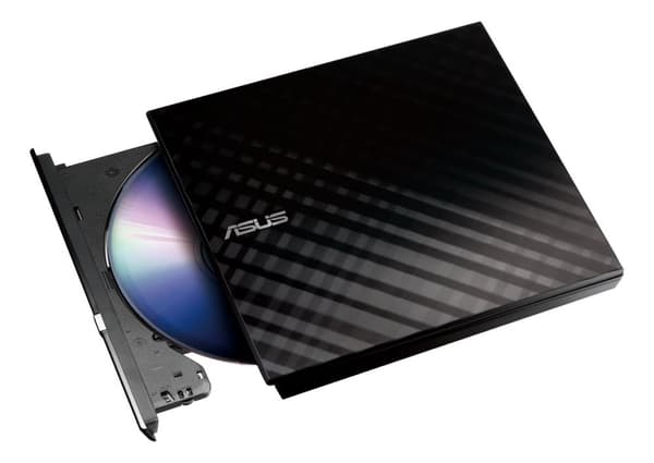 ASUS SDRW-08D2S-U LITE Portabel 8X DVD-brännare med M-DISC-stöd, Svart