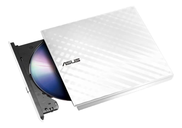 Asus SDRW-08D2S-U LITE bærbar 8X DVD-brenner med M-DISC-støtte, hvit Hvit