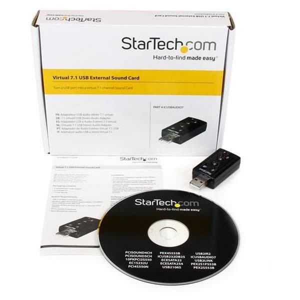 Startech Externt Ljudkort Icusbaudio7 7.1 Svart