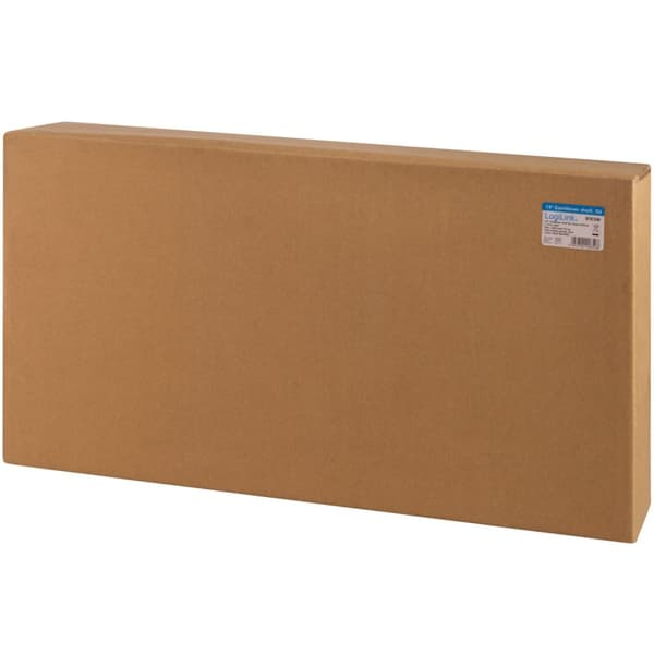 LogiLink 19"-hylla 2U 440 x 250 mm max 25 kg Svart