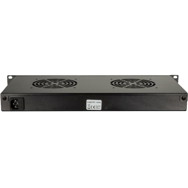 LogiLink Fläktenhet för 19"-rack 2 fläktar 25 dBA U1 Svart