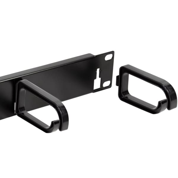LogiLink 10"-kabelpanel med 3 fästen U1 Svart